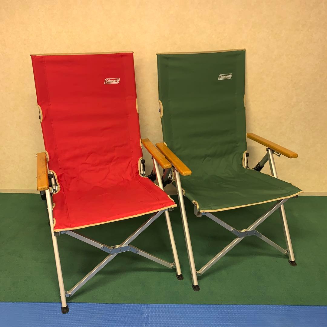Coleman コールマン レイチェア レッド、グリーン【2脚セット】