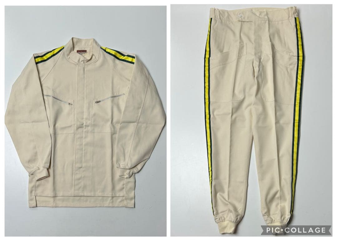 80's deadstock ベージュ　レーシングジャケット　レーシングスーツ