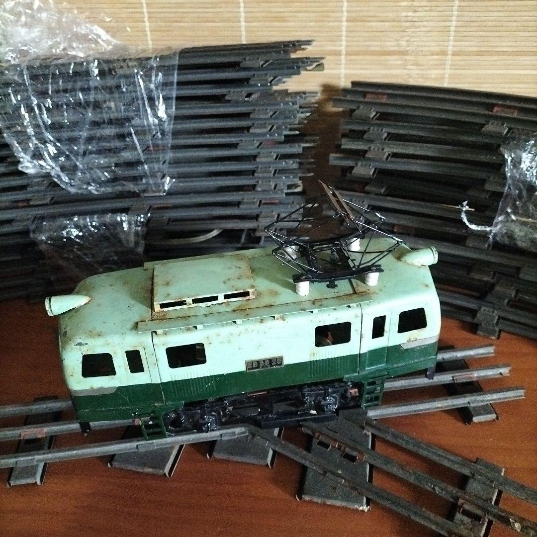 KTM EB5828 3線式Oゲージレトロ鉄道模型 緑色と白色 制御盤付き