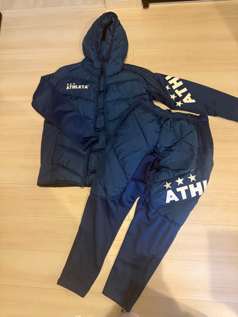ATHLETA ピステ・ウィンドブレーカー セット ネイビー