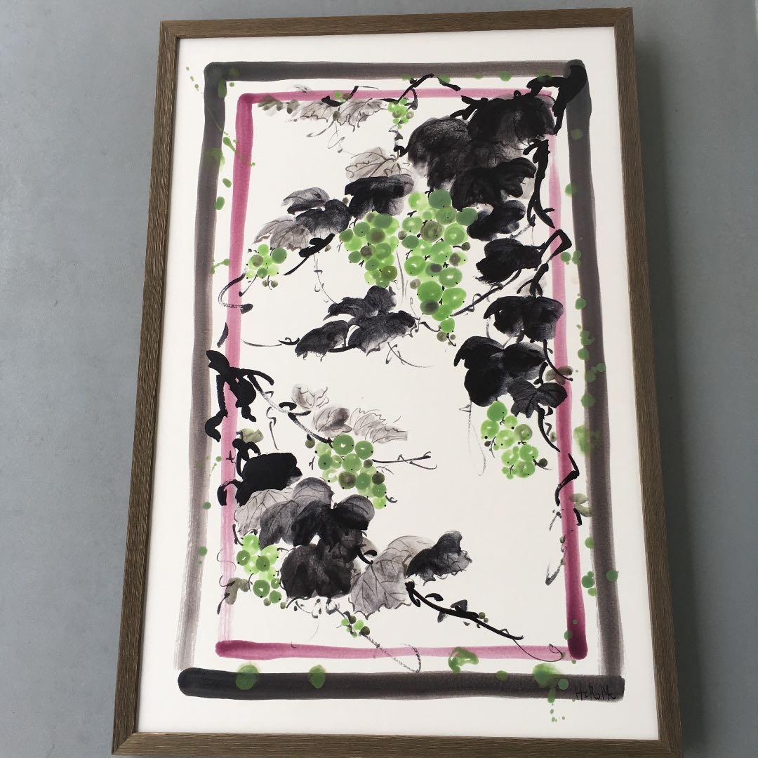 陶板画 ぶどう