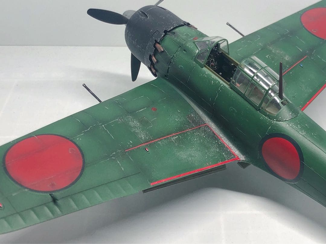 【海賊プラモデル屋完成品】TAMIYA 1/48 零戦52型 完成品