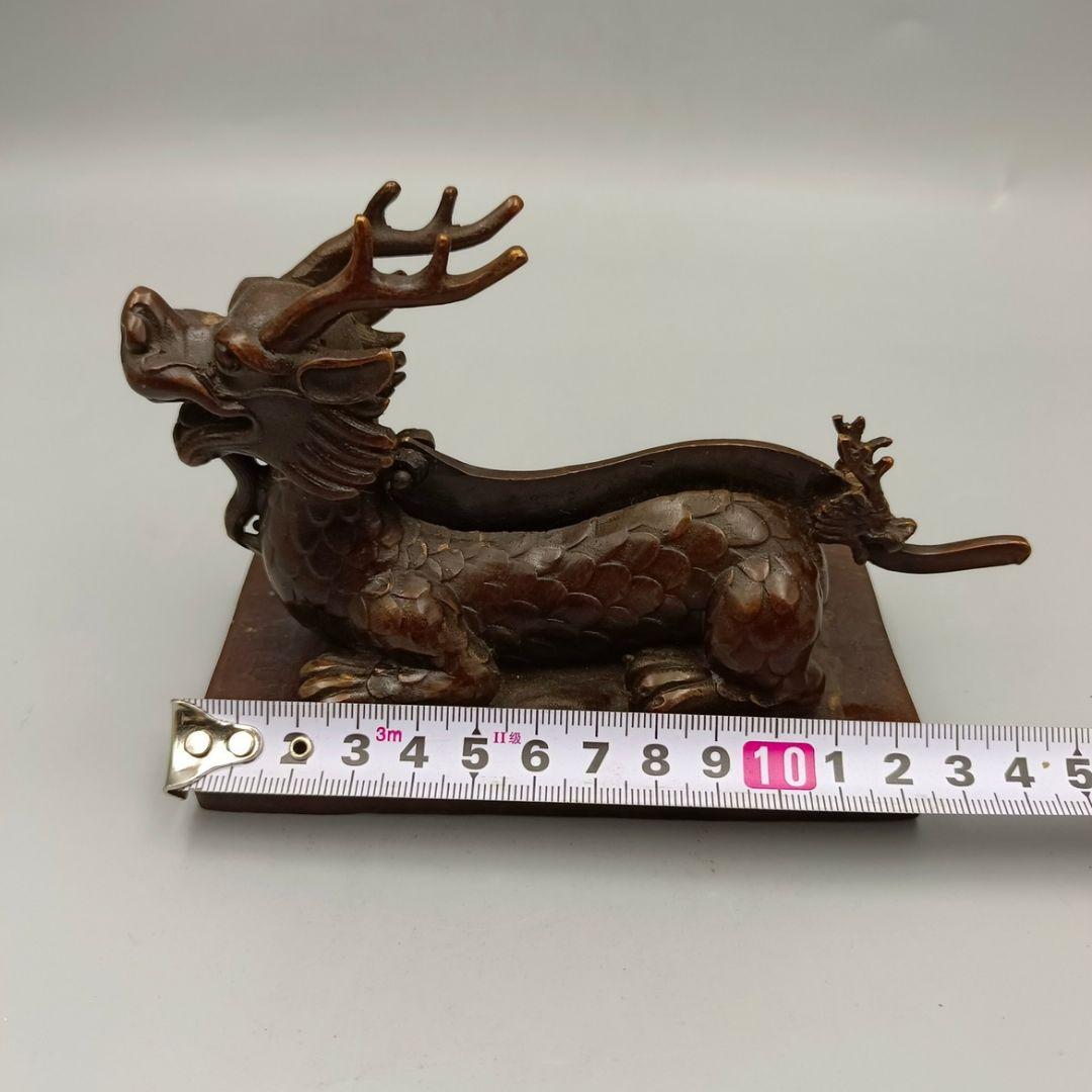 竜頭 押し切り 正義 化身 工芸品 美術品 置物