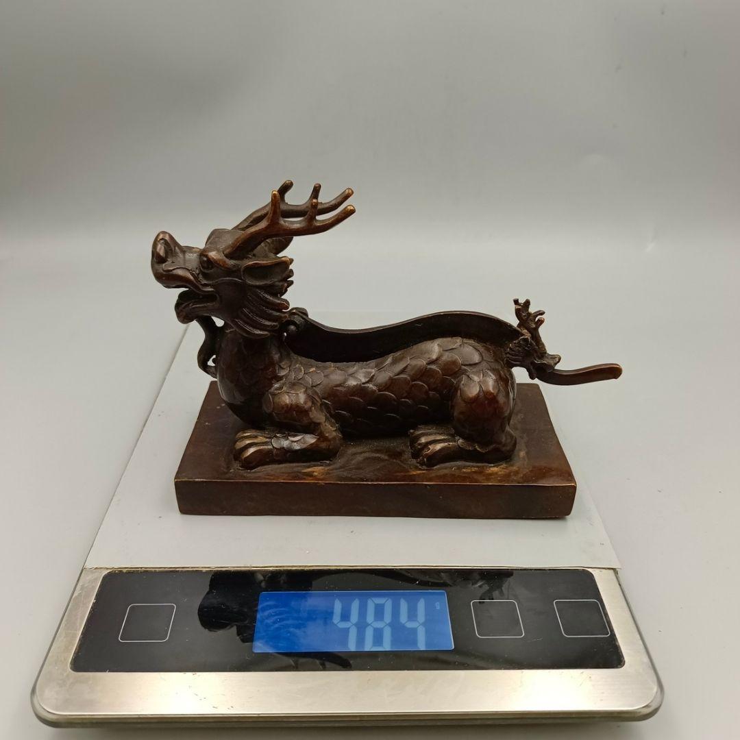 竜頭 押し切り 正義 化身 工芸品 美術品 置物