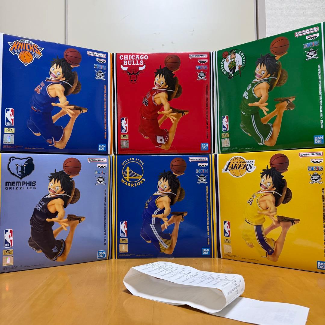 ワンピース × NBA ルフィ フィギュア 6種 コンプリート セット