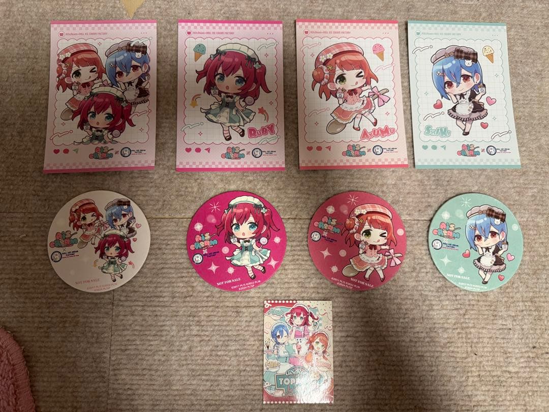 ラブライブ AiScReam ルビィ　歩夢　四季　コースター　ポストカード