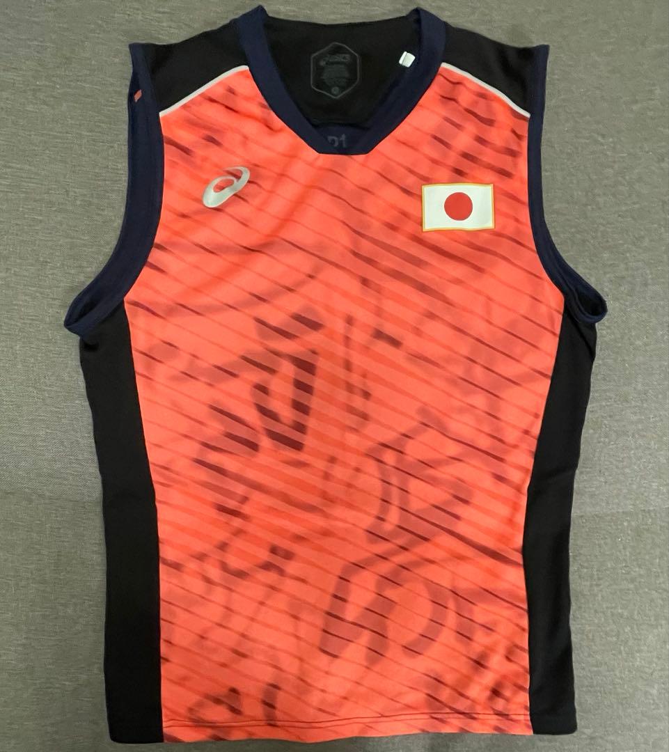 asics 日本代表 バレーボール ナショナルチームモデル M 国旗ワッペン