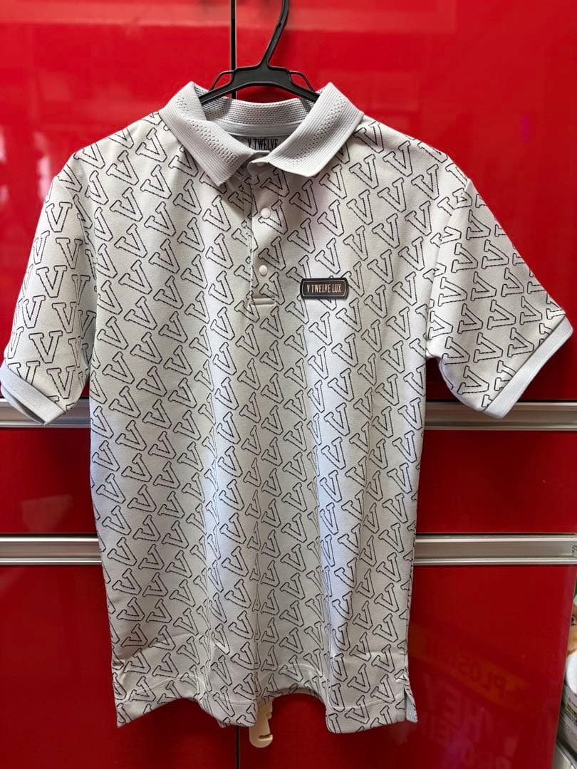 新品タグ付】V12 LUX ゴルフ ポロシャツ LX MV POLO ホワイト