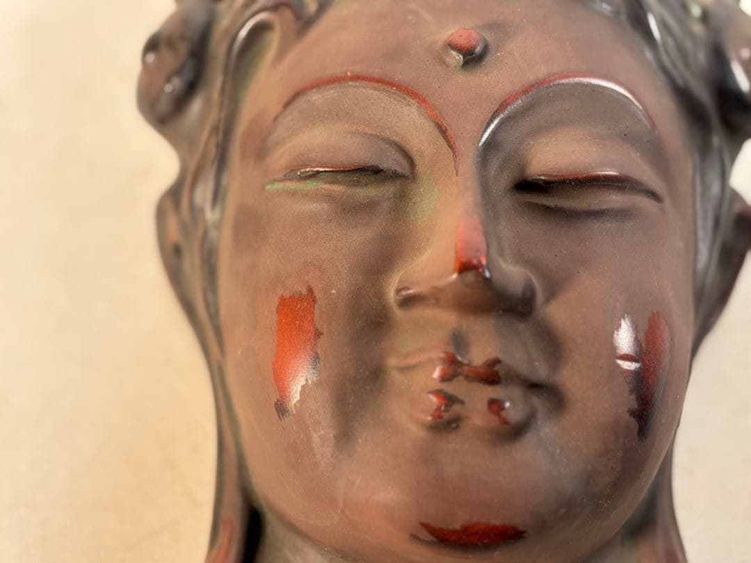 壁画菩薩　お面　壁掛