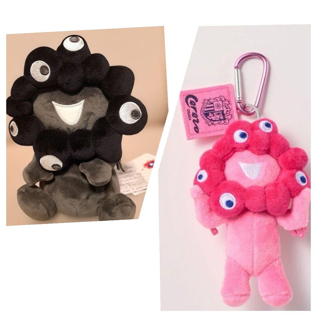新品未使用　タグ付き　黒ミャクミャク　ぬいぐるみ　セレッソ大阪カラビナ