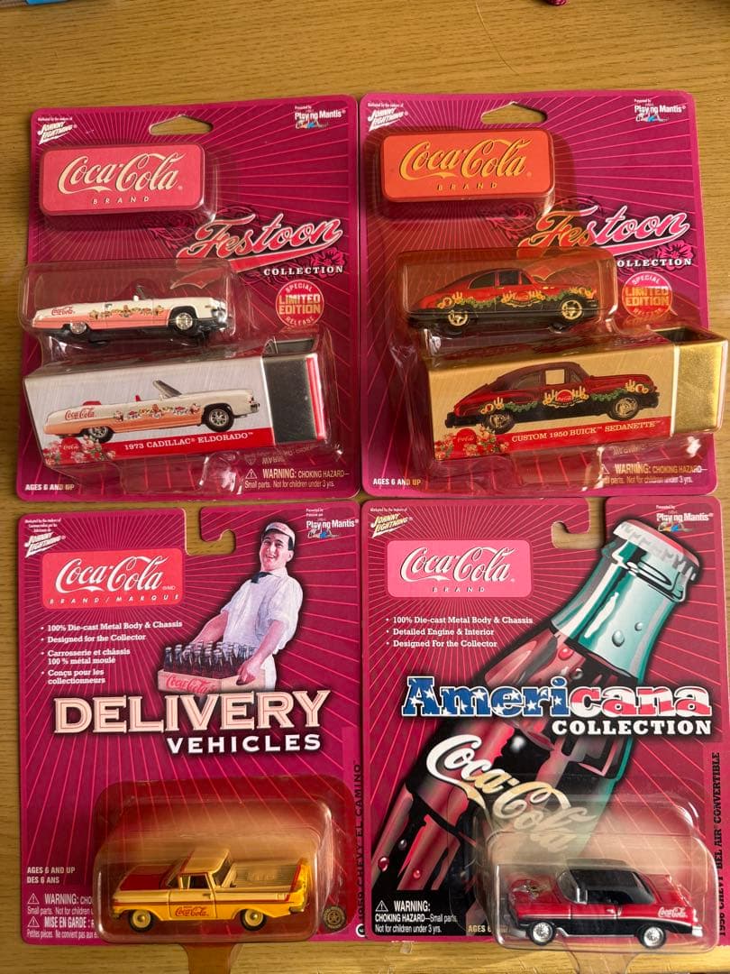 ジョニーライトニング　コカコーラCoca-Cola ミニカー 4台セット