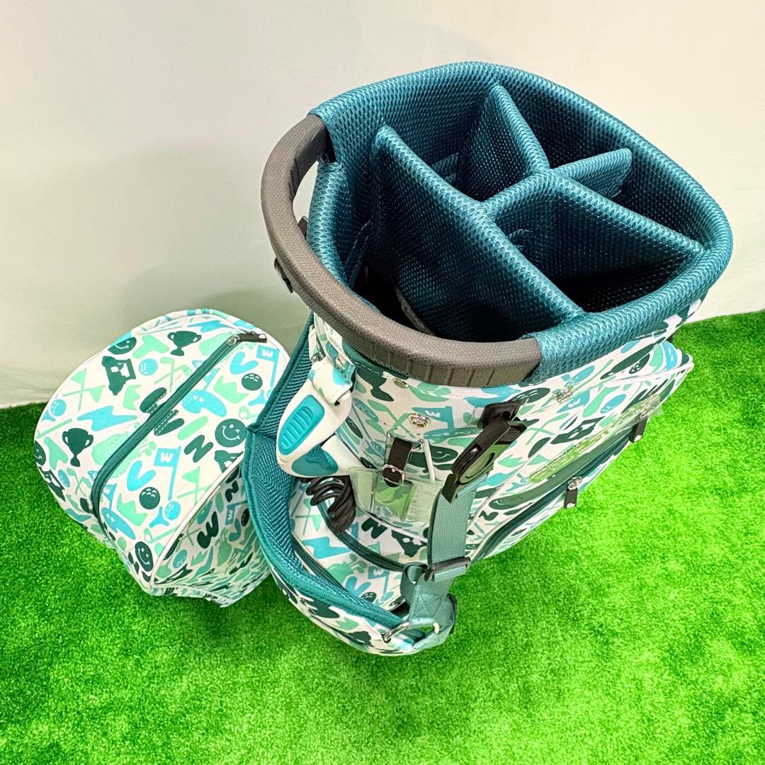 WINWIN GOLF ハッピーゴルフ スタンドキャディバッグ ミントグリーン