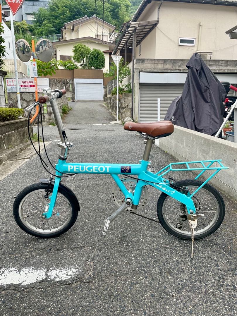 PEUGEOT 折りたたみ自転車 コリブリ 水色
