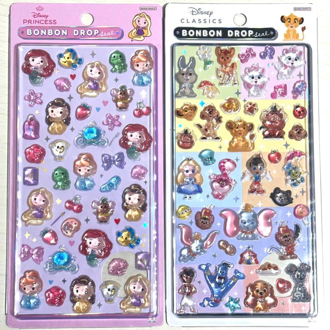 【国内正規品】ディズニーボンボンドロップシール　クラシック・プリンセス2点セット