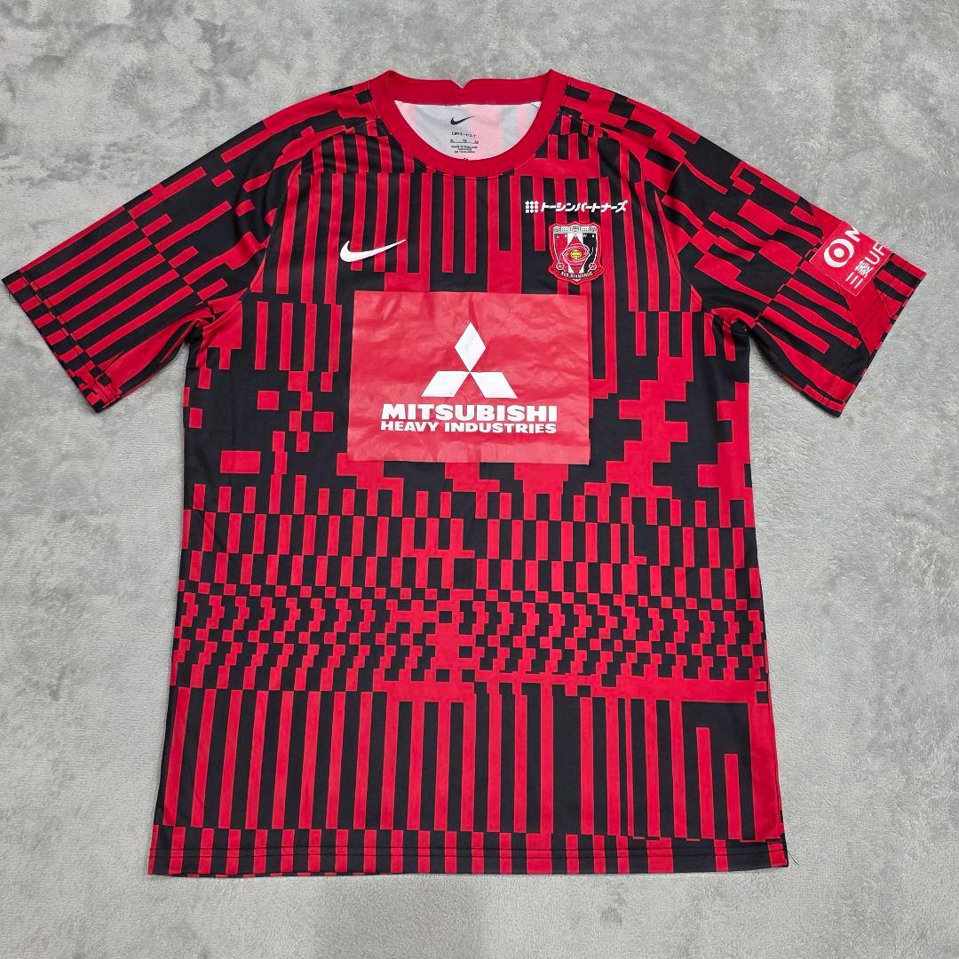 浦和レッズ　トレーニングシャツ　XL　レッド　NIKE　ナイキ　Jリーグ　三菱
