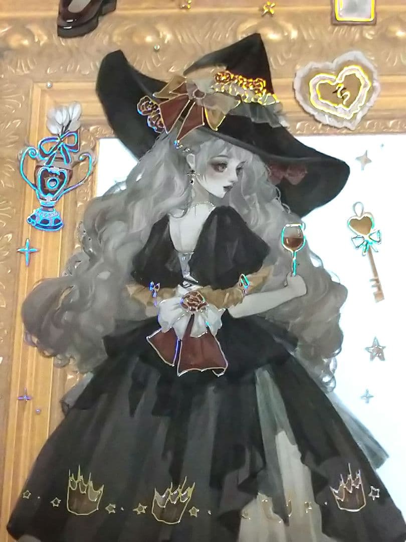 J667＃暗涌之夜(镭射金)一木一横切り売り海外人物マステ女の子