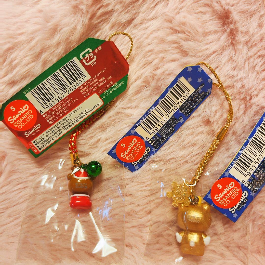 希少レア　ハローキティ　根付け　日本限定　クリスマスシリーズ　サンリオ　レトロ
