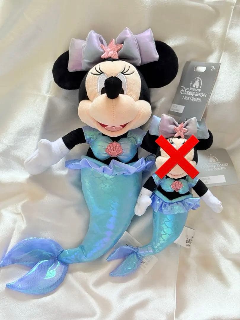 即日　上海ディズニー　ミニー 人魚 ぬいぐるみ キーチェーン　ぬいぐるみセット
