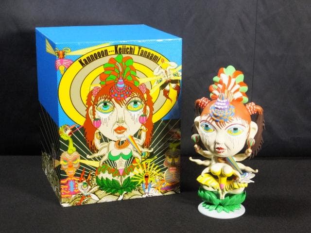 現代美術 田名網敬一　直筆サイン『KANNON観音菩薩像』立体ペイント1205C