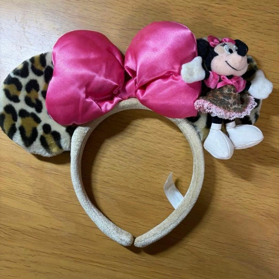 ミニーマウス ヒョウ柄カチューシャ