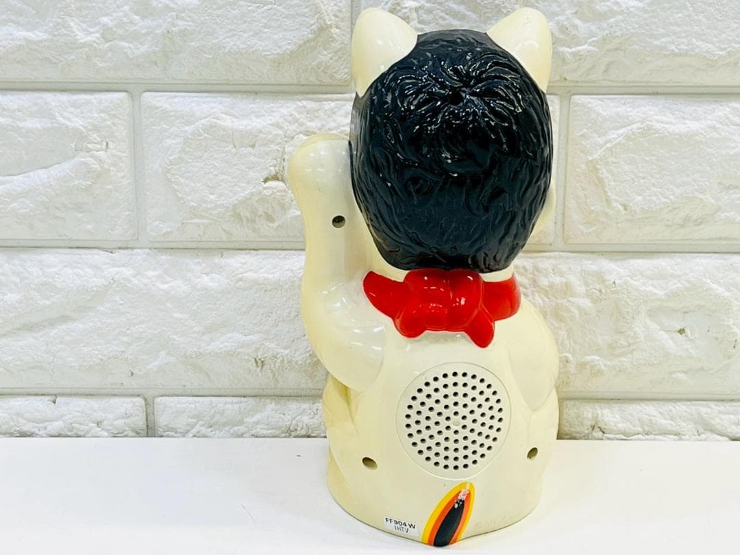 169Z 稼働品 元気が出るテレビ たけし招き猫 目覚まし時計