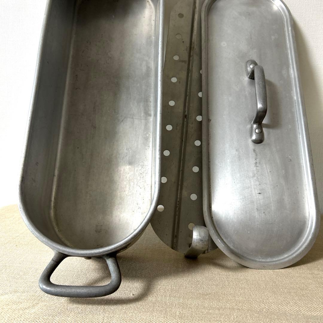 アルミ製フィッシュポット/サーモンポット 魚用蒸し器 フランス製 スチーマー