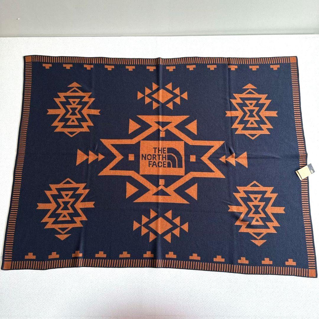 新品未使用品日本未入荷ノースフェイスニットブランケットネイビー113×150