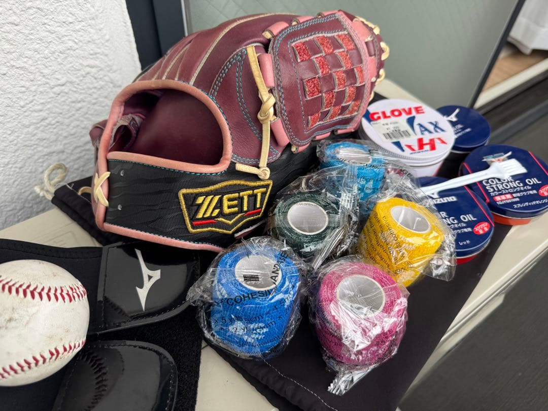 【ZETT ゼット】 プロステ一般軟式内野手用グラブ　源田モデル＆手入れセット