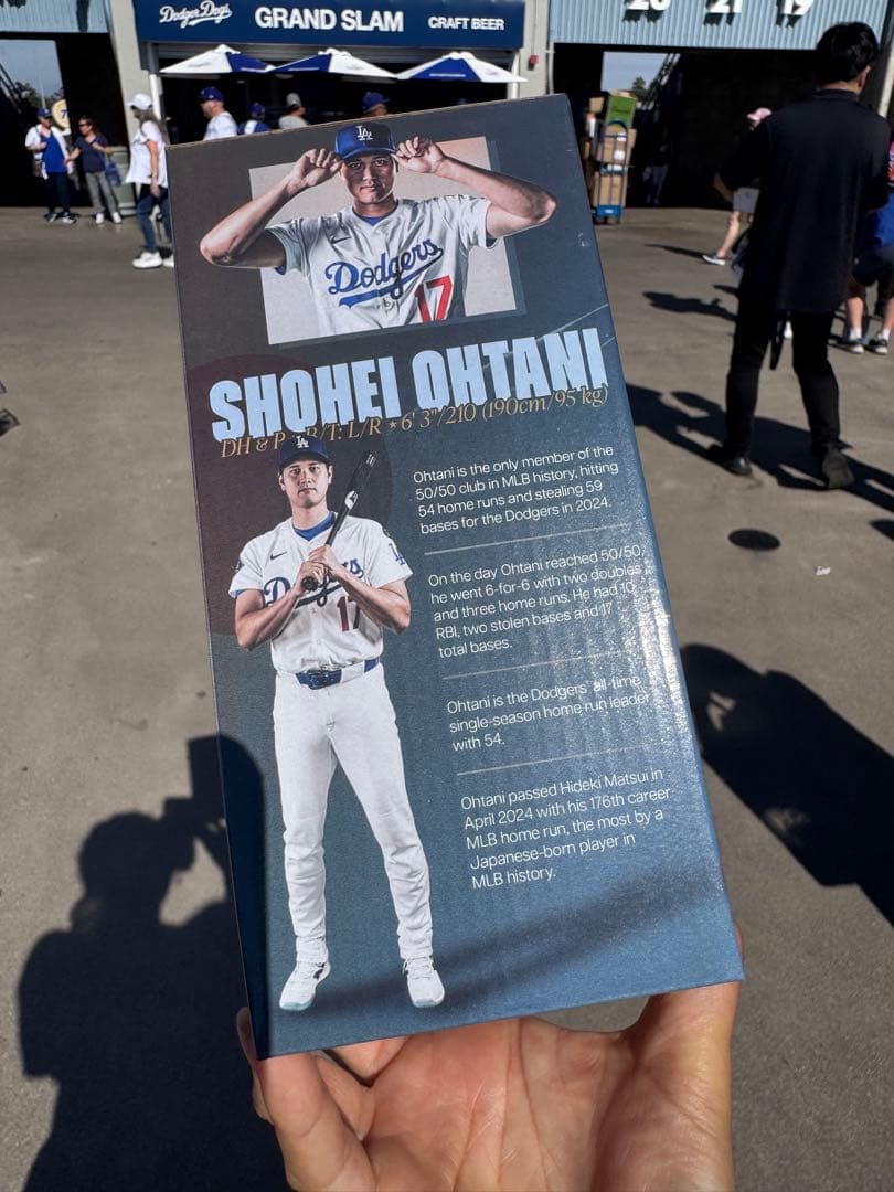 大谷翔平　50/50 ホームラン　ボブルヘッド　ドジャース　来場者限定　冊子付