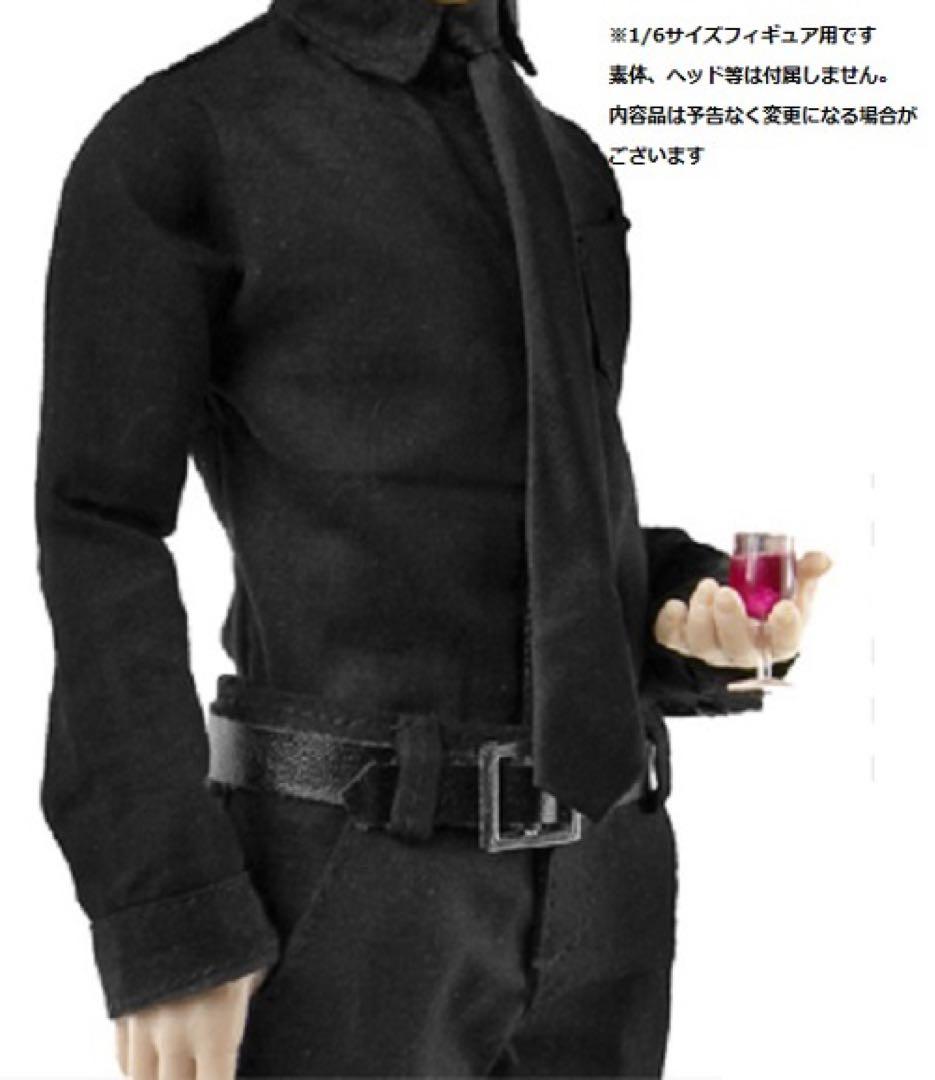 1/6サイズフィギュア用衣装 ビジネスブラックスーツセットCC194