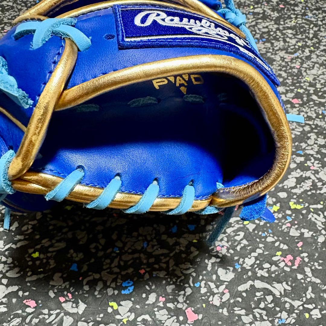 ローリングス 投手用 軟式用 グローブ ハイパーテック ブルー ゴールド 野球