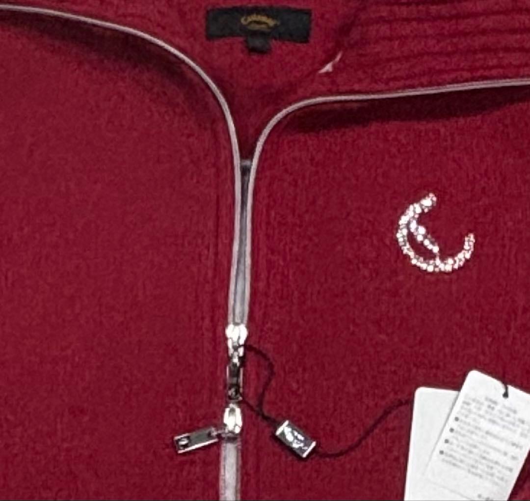 Callaway カシミヤ100％　 セーター カーディガン　新品　防寒　裏地