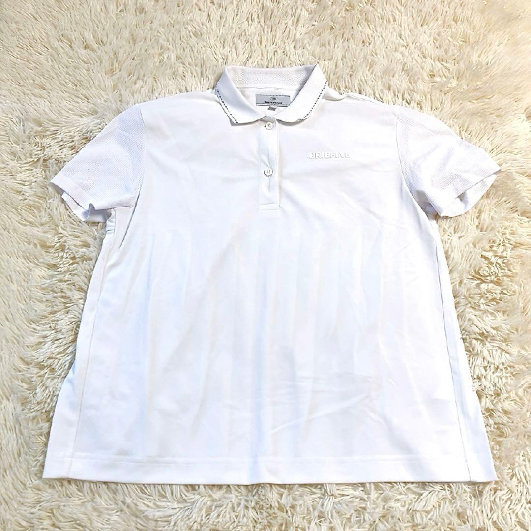 【美品】BRIEFING　バックプリーツ RF 半袖ポロシャツ　ホワイト　S
