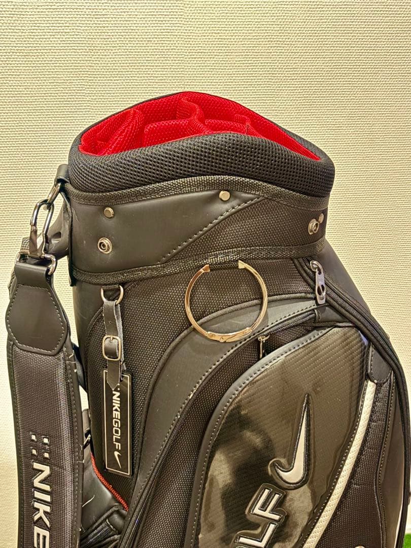【希少】ナイキ ゴルフ キャディバッグ カート型 ブラック シルバー