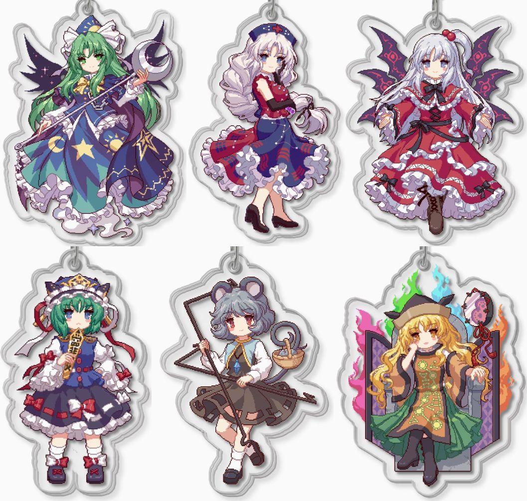 東方プロジェクト アクリルキーホルダー 43個 小傘 一輪 魂魄妖夢 幽々子