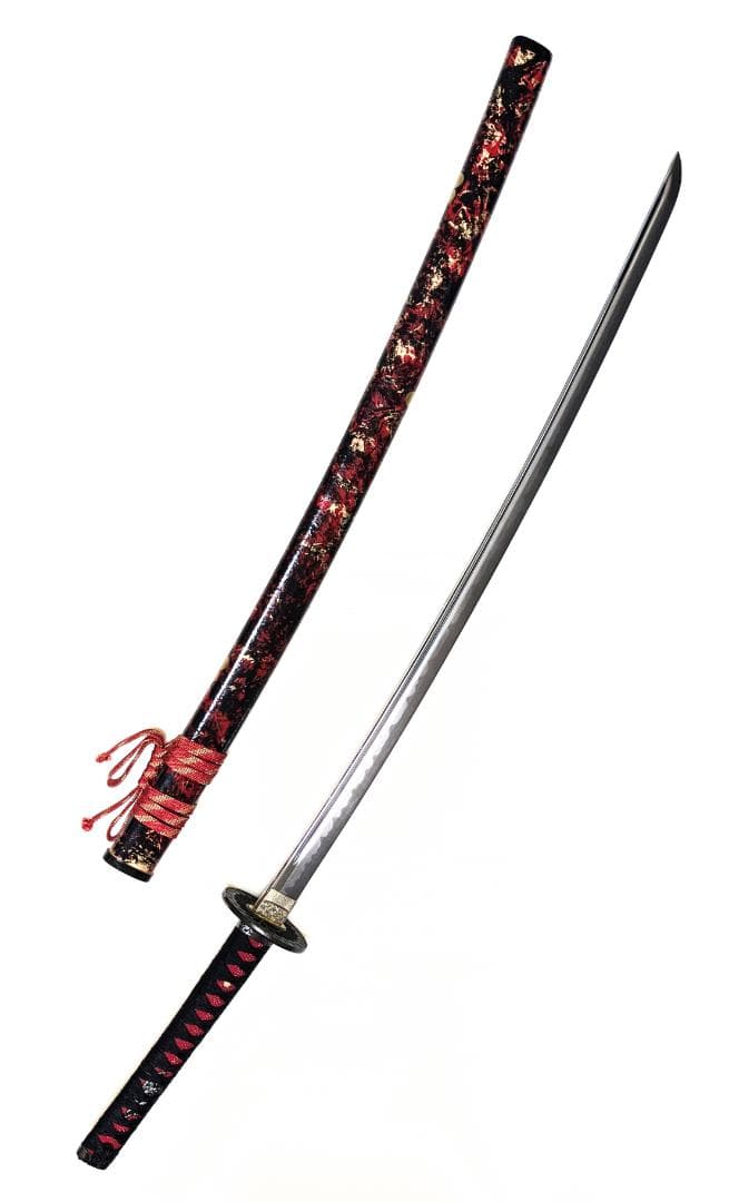 匿名配送　模造刀 戦国武将 前田慶次郎 大輪鍔 三本杉刃紋 大刀