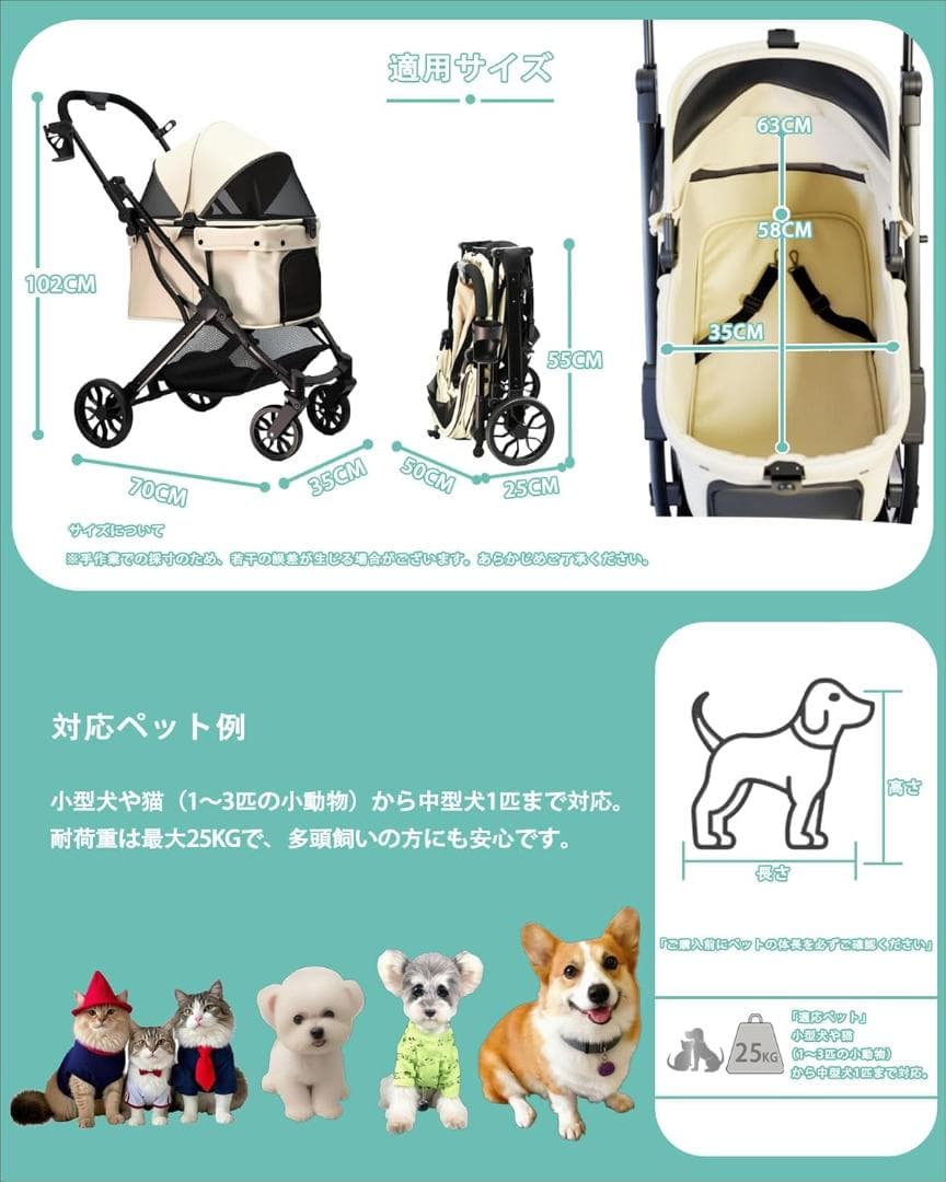 【新品・未開封】ペットカート 折りたたみ式 YOENBO
