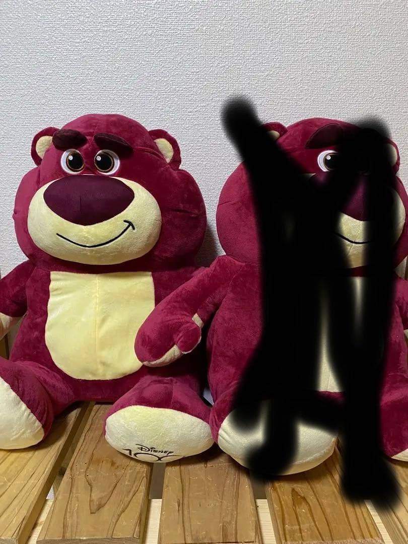 ディズニー100周年、特大サイズぬいぐるみ くまのプーさん、ロッツォ タグ付き