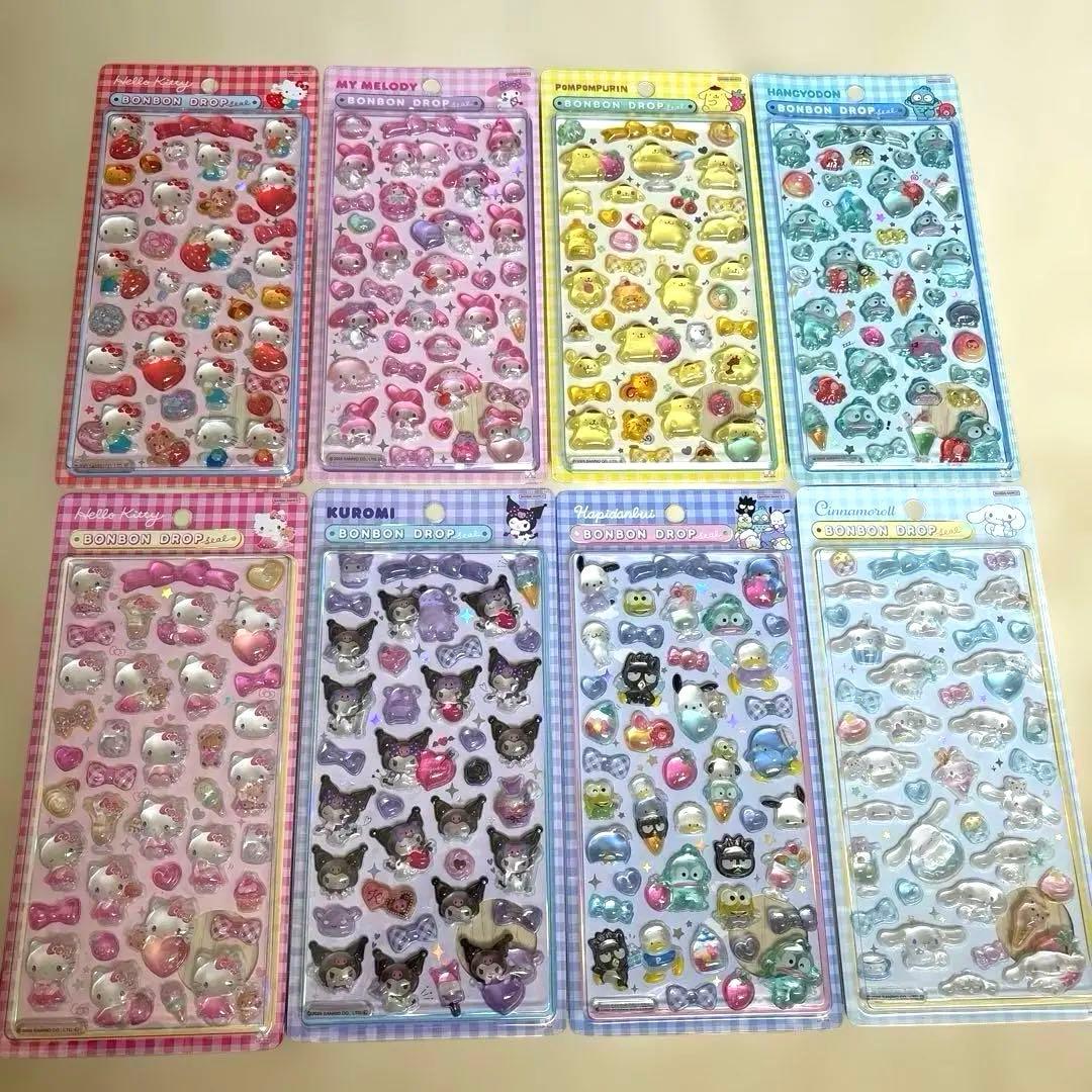正規品 ボンボンドロップシール サンリオ ８種セットまとめ売り第2弾コンプリート