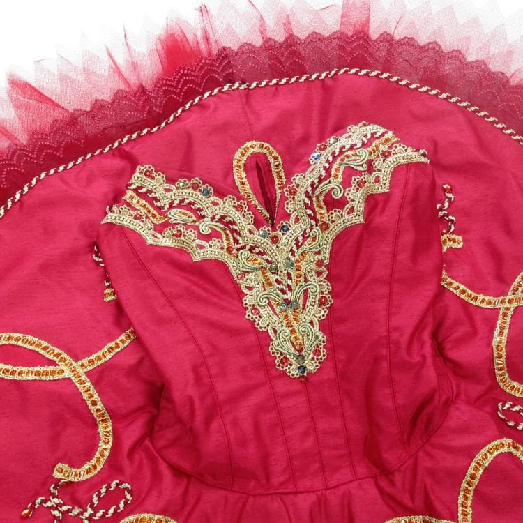 #189　【新品】　バレエ　衣装　バレエ衣装　クラシックチュチュ　赤　レッド
