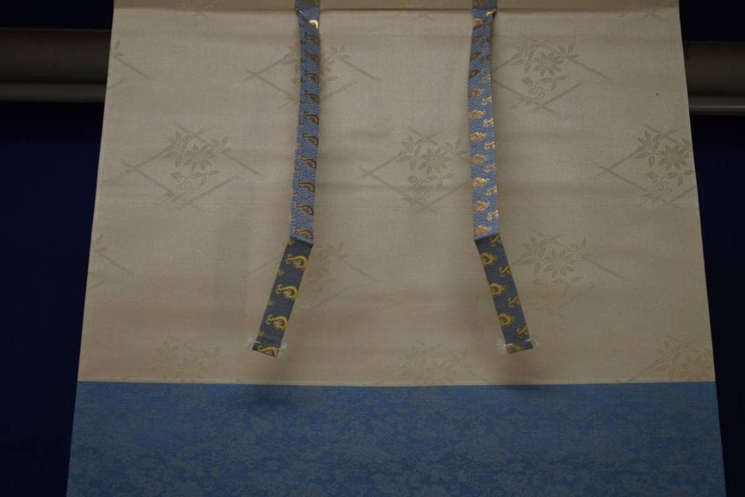 真作/矢野鉄山/山水竹図/布袋屋掛軸HI-298