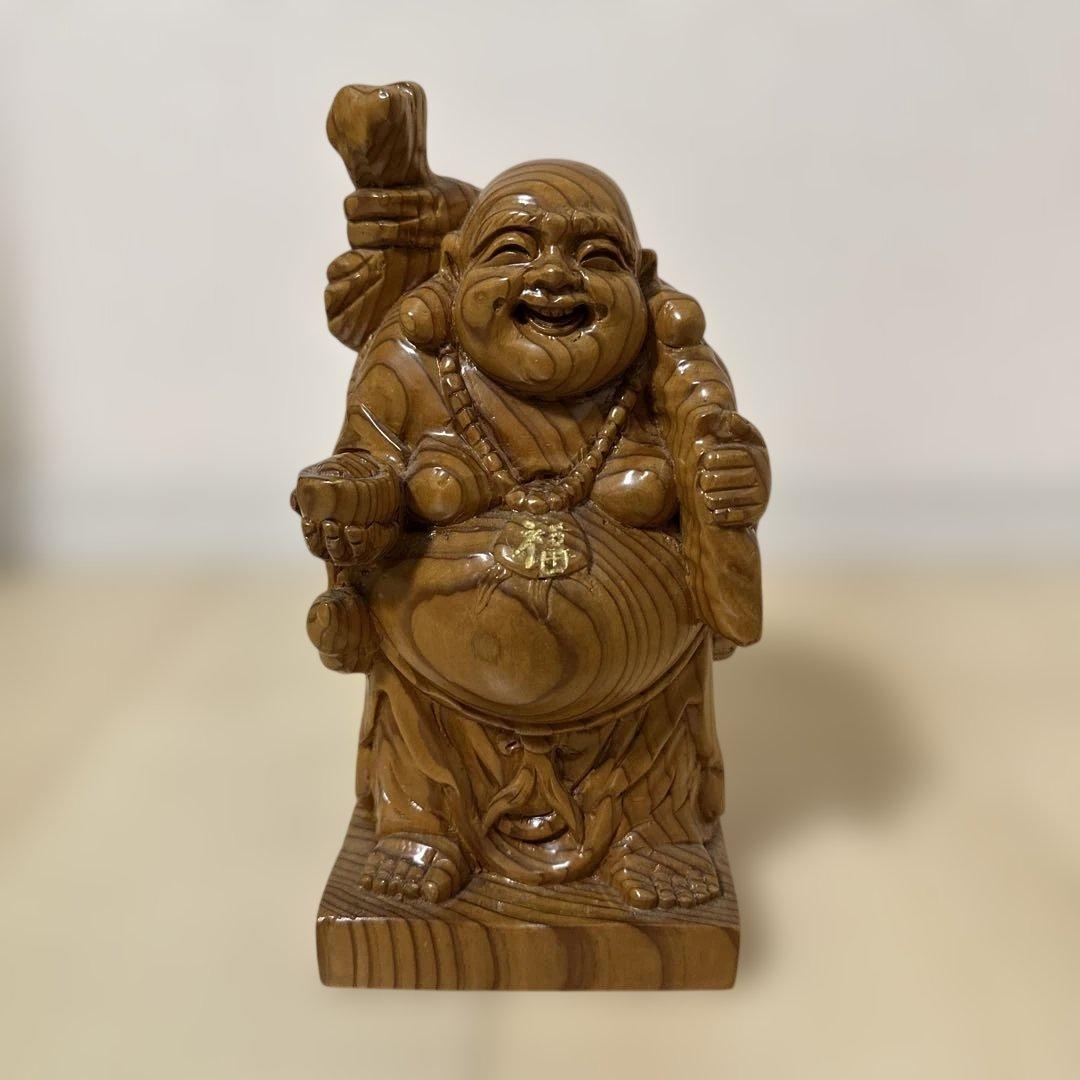 布袋様　置物　屋久杉　希少　入手困難
