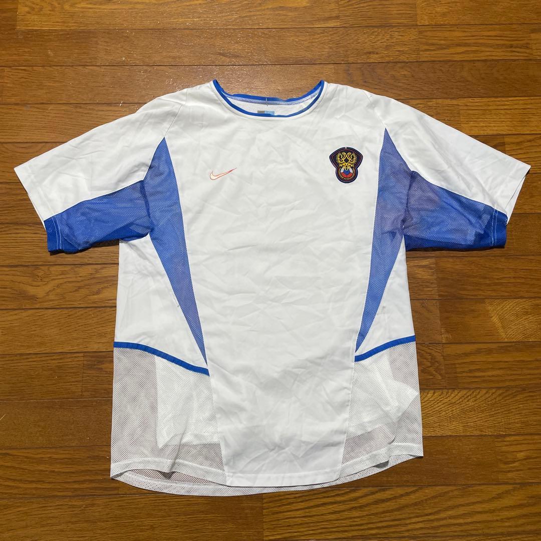 Nike ホワイト/ブルー 長袖シャツ M