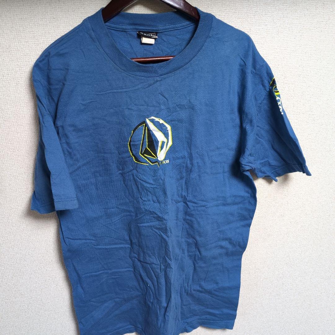 Volcom 青 Tシャツ コットン　ビンテージ　L