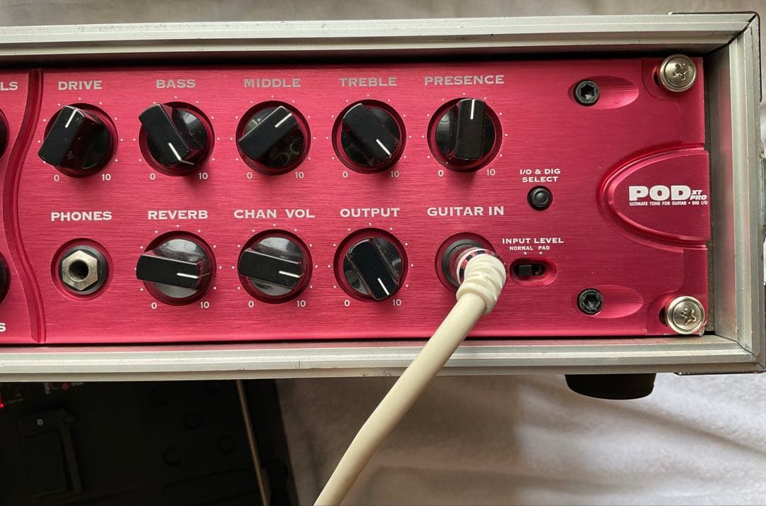 Line 6 POD XT PRO とFBV MK IIペダルとケース音出し確認