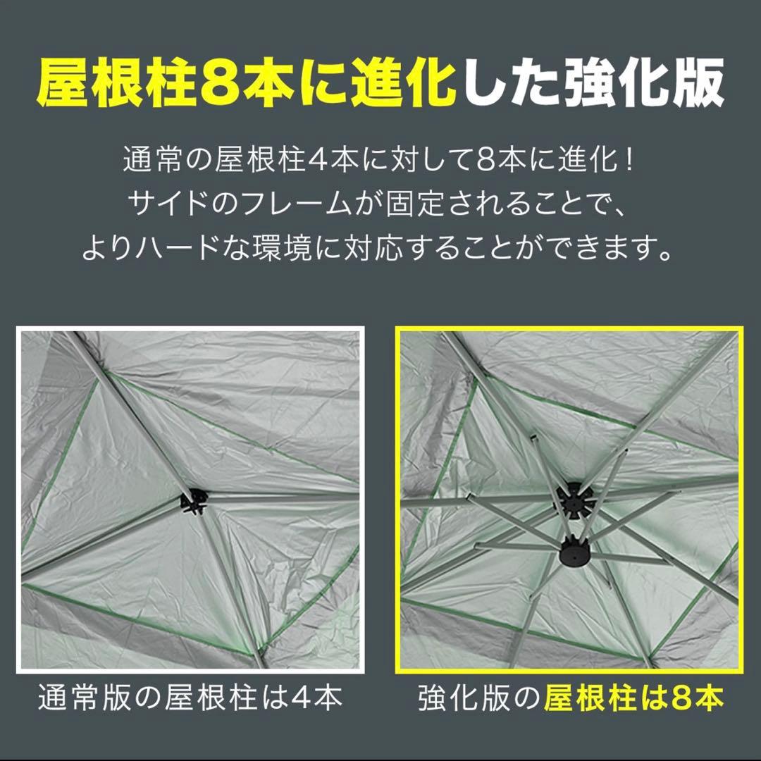 タープテント　3m x 2m 長方形　ワンタッチ　【UV・強化オプション付】