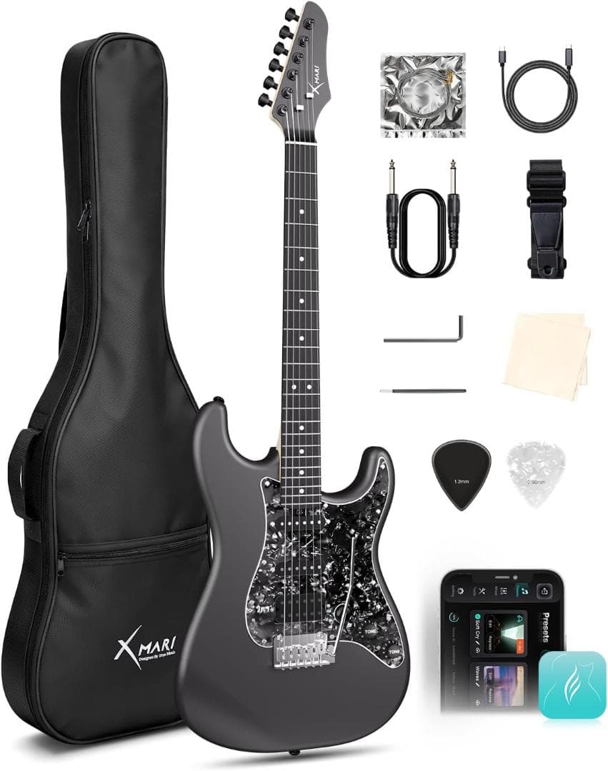 新品 Enya XMARI スマートエレキギター 内蔵DSPエフェクター セット