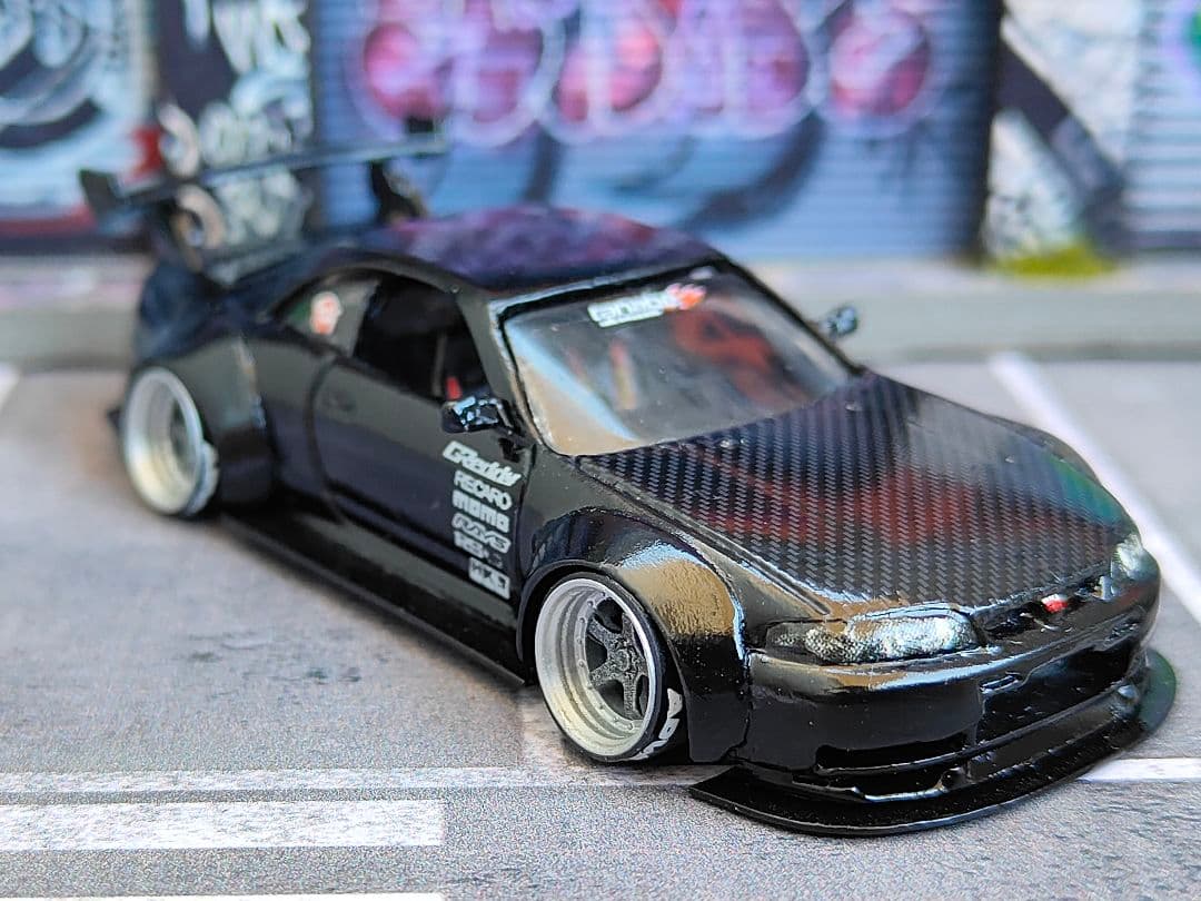 ホットウィールカスタム 日産 R33 GTR フルエアロ ☆深リム☆トミカ改造