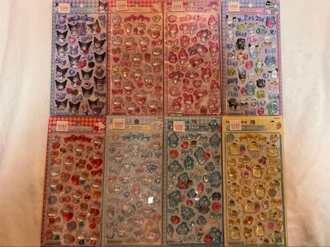 【正規品】ボンボンドロップシール　サンリオ　第2弾　8枚　コンプリートセット
