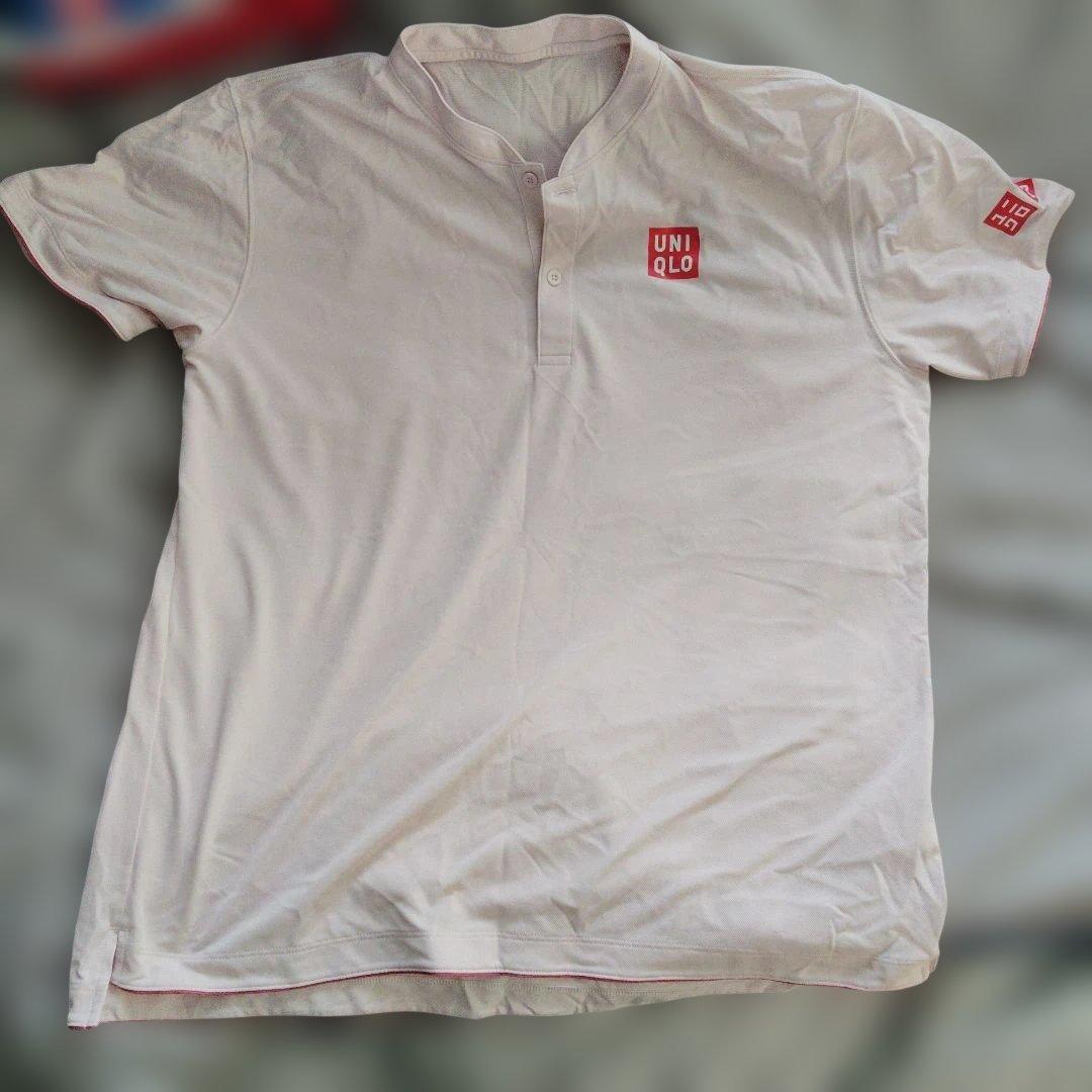 ロジャーフェデラー着用 UNIQLO ホワイト ポロシャツ